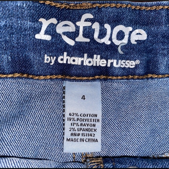 Charlotte Russe Refugee Denim Shorts | Size 4 - Picture 3 of 3